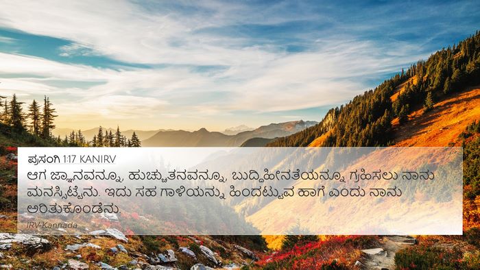 ಪ್ರಸಂಗಿ 1:17 KANIRV Bible Verse Image