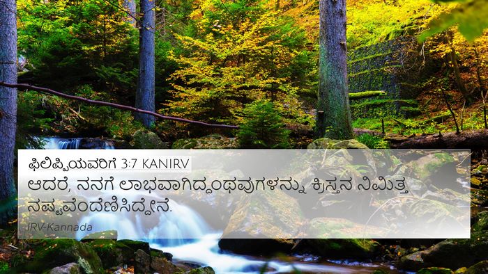 ಫಿಲಿಪ್ಪಿಯವರಿಗೆ 3:7 KANIRV Bible Verse Image