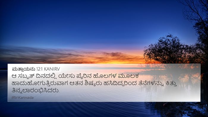 ಮತ್ತಾಯನು 12:1 KANIRV Bible Verse Image