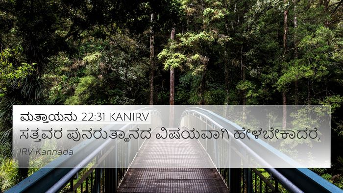 ಮತ್ತಾಯನು 22:31 KANIRV Bible Verse Image