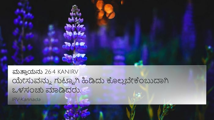 ಮತ್ತಾಯನು 26:4 KANIRV Bible Verse Image