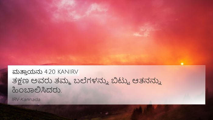 ಮತ್ತಾಯನು 4:20 KANIRV Bible Verse Image
