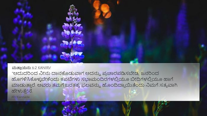 ಮತ್ತಾಯನು 6:2 KANIRV Bible Verse Image