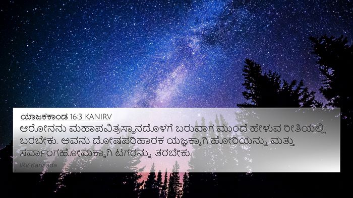 ಯಾಜಕಕಾಂಡ 16:3 KANIRV 4K Wallpaper - ಆರೋನನು - 4K Wallpaper Bible Verse
