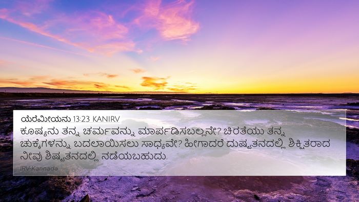 ಯೆರೆಮೀಯನು 13:23 KANIRV Bible Verse Image