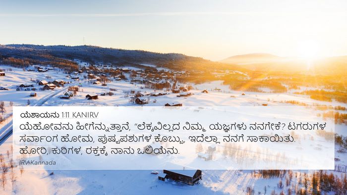 ಯೆಶಾಯನು 1:11 KANIRV Bible Verse Image