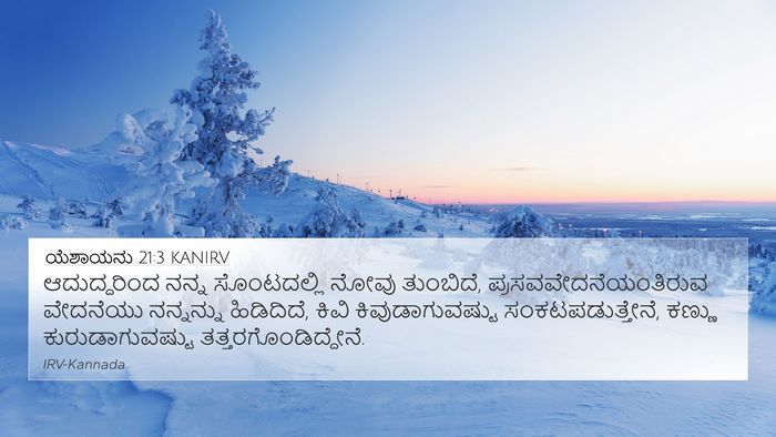 ಯೆಶಾಯನು 21:3 KANIRV Bible Verse Image