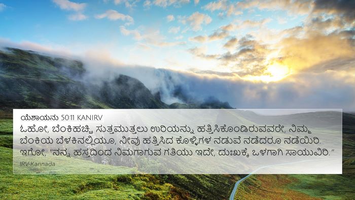 ಯೆಶಾಯನು 50:11 KANIRV Bible Verse Image