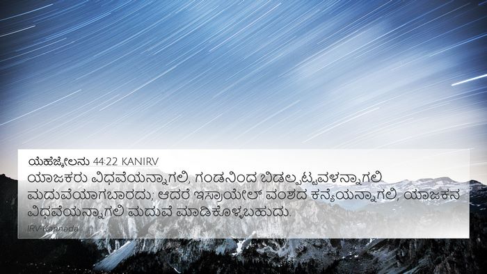 ಯೆಹೆಜ್ಕೇಲನು 44:22 KANIRV Bible Verse Image