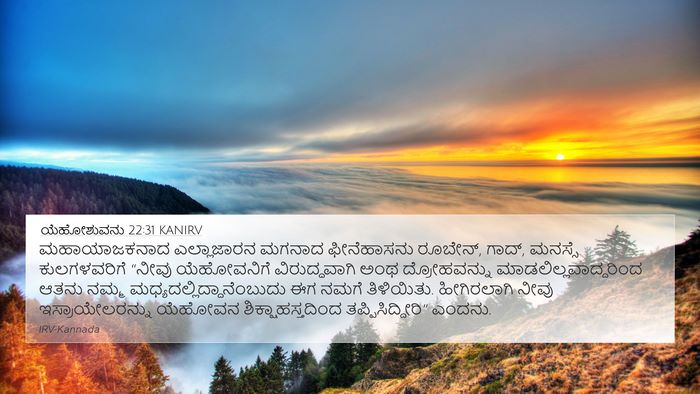 ಯೆಹೋಶುವನು 22:31 KANIRV 4K Wallpaper - ಮಹಾಯಾಜಕನಾದ - 4K Wallpaper Bible Verse