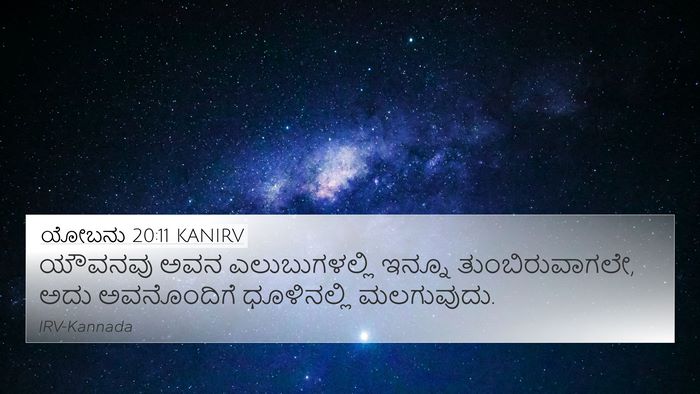 ಯೋಬನು 20:11 KANIRV Bible Verse Image