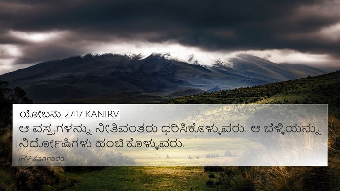 ಯೋಬನು 27:17 KANIRV 4K Wallpaper - ಆ ವಸ್ತ್ರಗಳನ್ನು - 4K Wallpaper Bible Verse