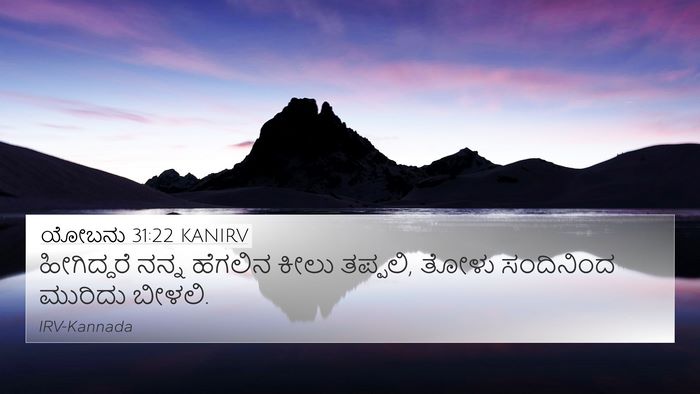 ಯೋಬನು 31:22 KANIRV 4K Wallpaper - ಹೀಗಿದ್ದರೆ ನನ್ನ - 4K Wallpaper Bible Verse