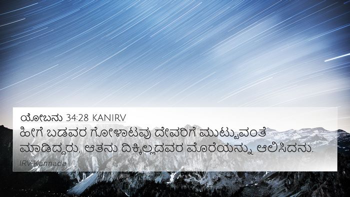 ಯೋಬನು 34:28 KANIRV Bible Verse Image