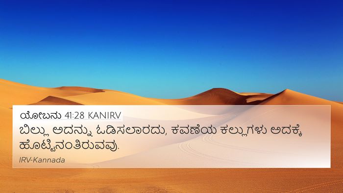 ಯೋಬನು 41:28 KANIRV Bible Verse Image