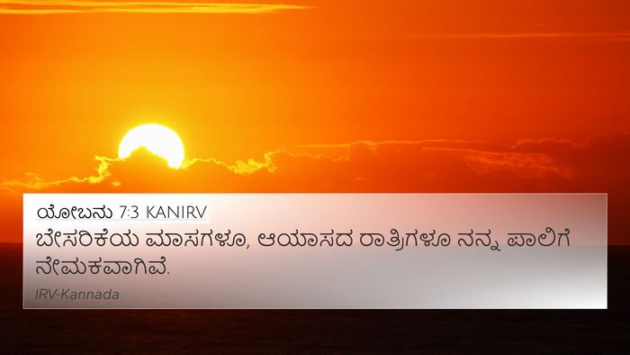 ಯೋಬನು 7:3 KANIRV Bible Verse Image