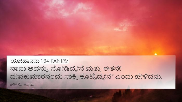 ಯೋಹಾನನು 1:34 KANIRV Bible Verse Image