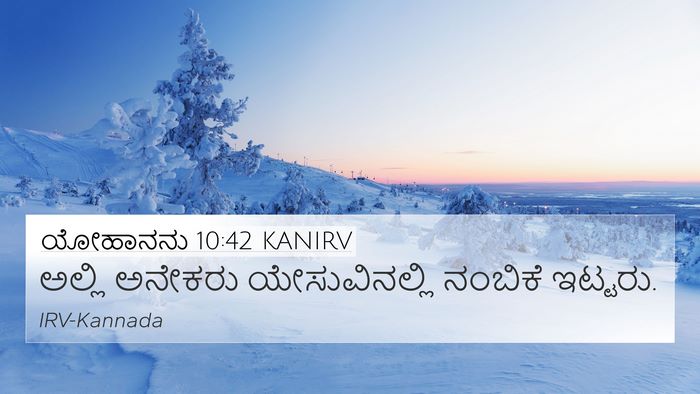 ಯೋಹಾನನು 10:42 KANIRV Bible Verse Image