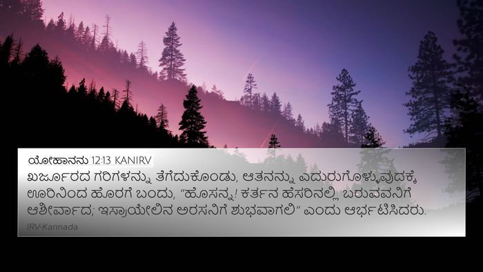 ಯೋಹಾನನು 12:13 KANIRV Bible Verse Image