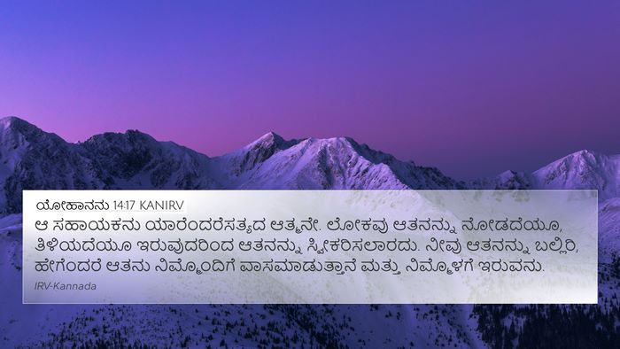 ಯೋಹಾನನು 14:17 KANIRV Bible Verse Image
