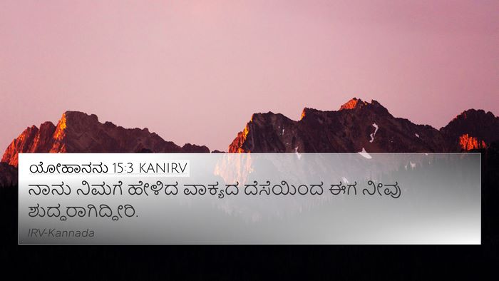 ಯೋಹಾನನು 15:3 KANIRV Bible Verse Image
