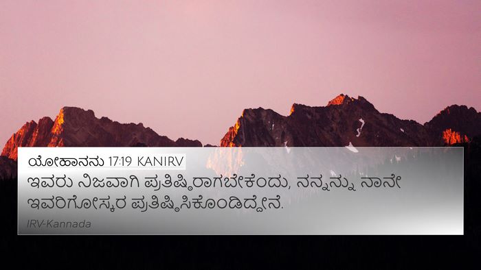 ಯೋಹಾನನು 17:19 KANIRV Bible Verse Image