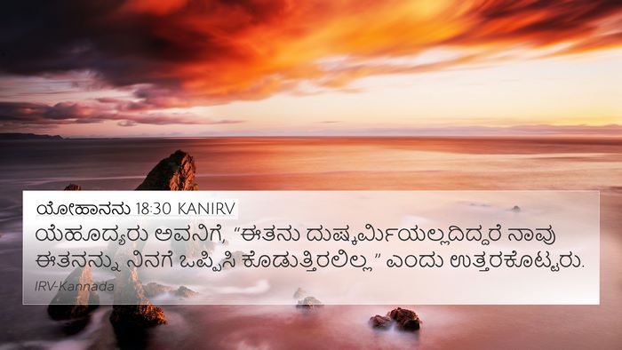 ಯೋಹಾನನು 18:30 KANIRV Bible Verse Image