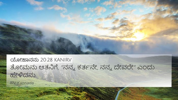 ಯೋಹಾನನು 20:28 KANIRV Bible Verse Image