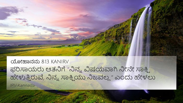 ಯೋಹಾನನು 8:13 KANIRV Bible Verse Image