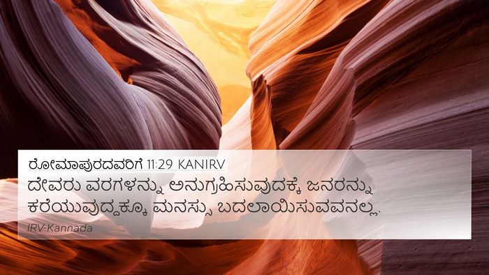 ರೋಮಾಪುರದವರಿಗೆ 11:29 KANIRV Bible Verse Image