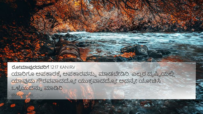 ರೋಮಾಪುರದವರಿಗೆ 12:17 KANIRV Bible Verse Image