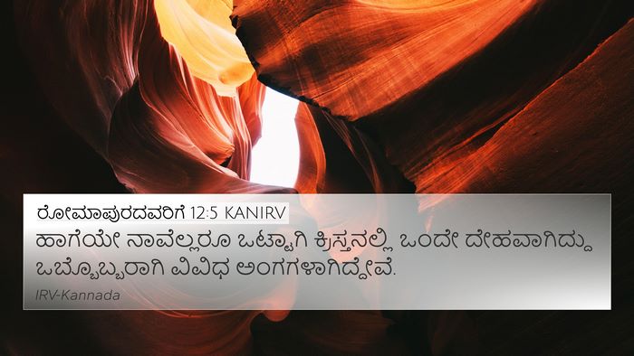 ರೋಮಾಪುರದವರಿಗೆ 12:5 KANIRV Bible Verse Image