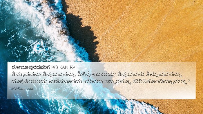 ರೋಮಾಪುರದವರಿಗೆ 14:3 KANIRV Bible Verse Image
