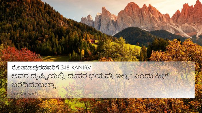 ರೋಮಾಪುರದವರಿಗೆ 3:18 KANIRV Bible Verse Image