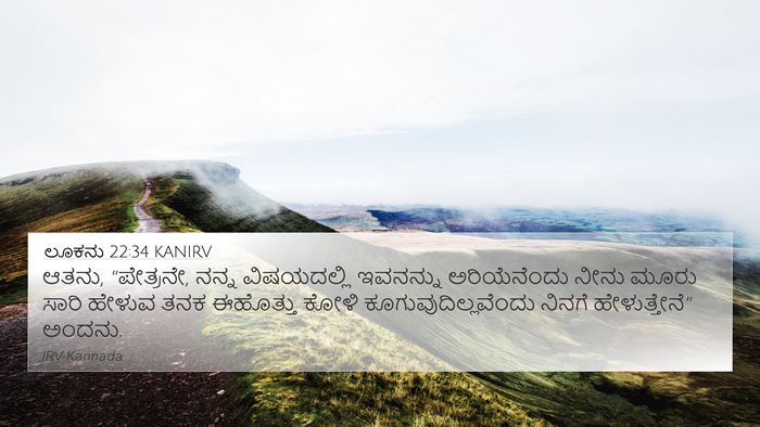 ಲೂಕನು 22:34 KANIRV 4K Wallpaper - ಆತನು, “ಪೇತ್ರನೇ, - 4K Wallpaper Bible Verse