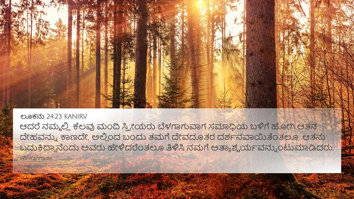 ಲೂಕನು 24:23 KANIRV 4K Wallpaper - ಆದರೆ ನಮ್ಮಲ್ಲಿ - 4K Wallpaper Bible Verse