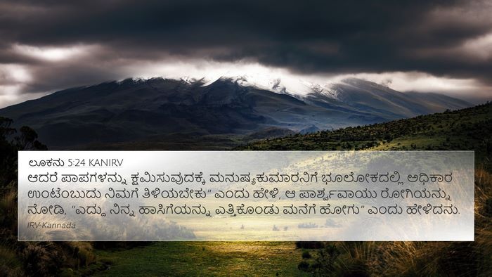 ಲೂಕನು 5:24 KANIRV 4K Wallpaper - ಆದರೆ ಪಾಪಗಳನ್ನು - 4K Wallpaper Bible Verse