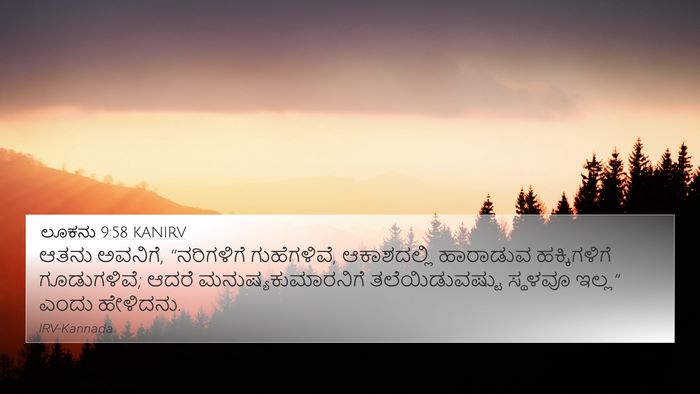 ಲೂಕನು 9:58 KANIRV Bible Verse Image