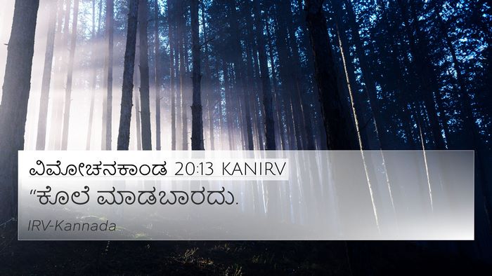 ವಿಮೋಚನಕಾಂಡ 20:13 KANIRV Bible Verse Image
