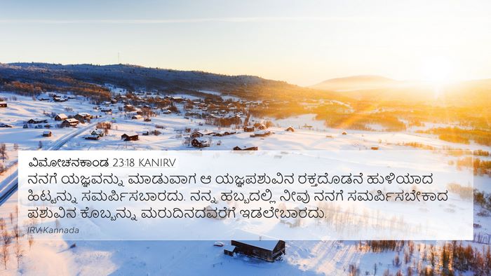 ವಿಮೋಚನಕಾಂಡ 23:18 KANIRV Bible Verse Image