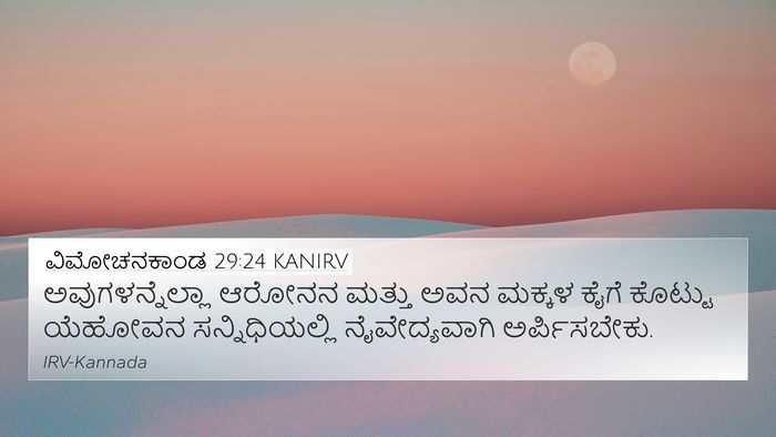 ವಿಮೋಚನಕಾಂಡ 29:24 KANIRV Bible Verse Image