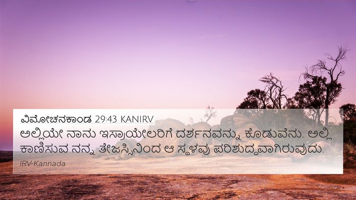 ವಿಮೋಚನಕಾಂಡ 29:43 KANIRV Bible Verse Image