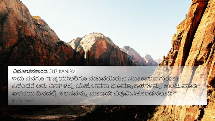 ವಿಮೋಚನಕಾಂಡ 31:17 KANIRV Bible Verse Image