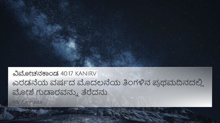 ವಿಮೋಚನಕಾಂಡ 40:17 KANIRV Bible Verse Image