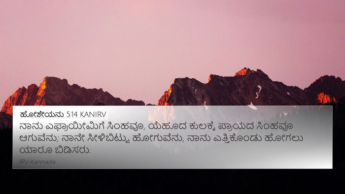 ಹೋಶೇಯನು 5:14 KANIRV Bible Verse Image