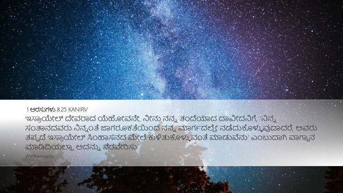 1 ಅರಸುಗಳು 8:25 KANIRV Bible Verse Image
