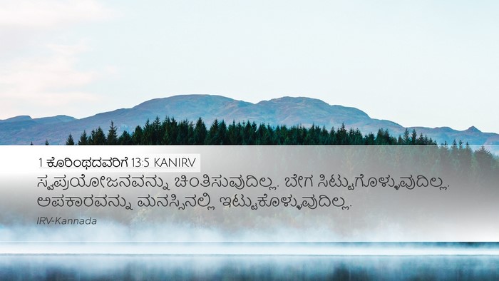 1 ಕೊರಿಂಥದವರಿಗೆ 13:5 KANIRV Bible Verse Image