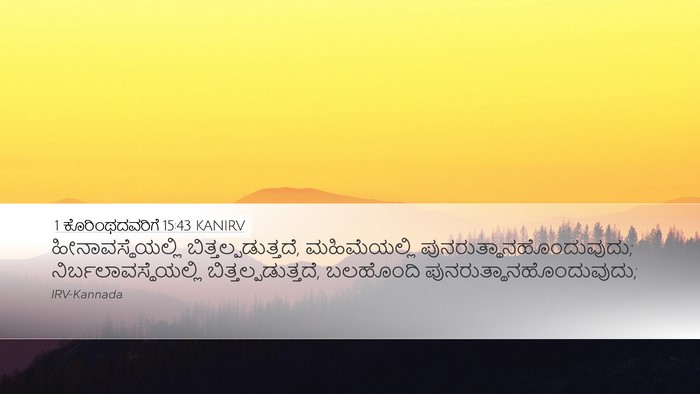 1 ಕೊರಿಂಥದವರಿಗೆ 15:43 KANIRV Bible Verse Image