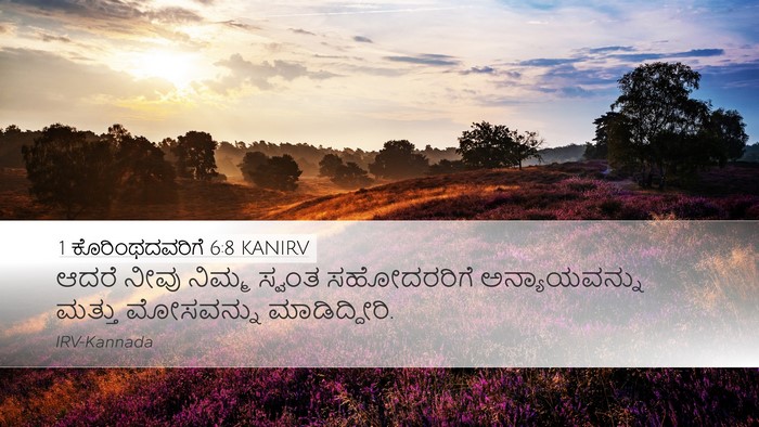 1 ಕೊರಿಂಥದವರಿಗೆ 6:8 KANIRV Bible Verse Image