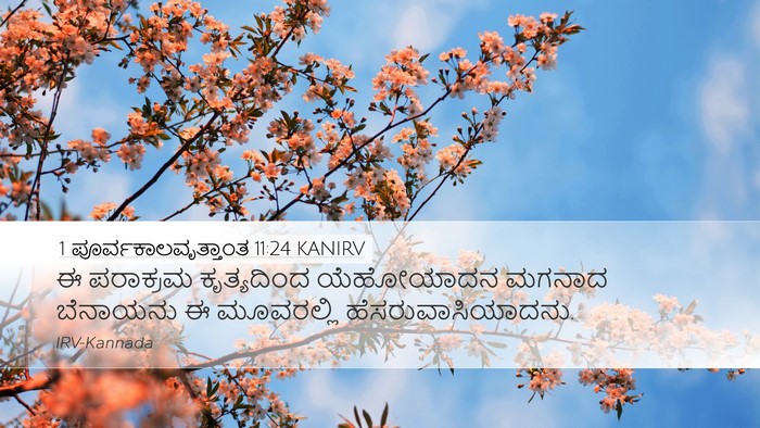 1 ಪೂರ್ವಕಾಲವೃತ್ತಾಂತ 11:24 KANIRV Bible Verse Image